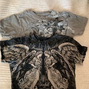 Distressed Sinful T-shirts (2 pack)